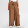 HXRYPG Musselin Hose Damen Baggy Sommerhose Leicht Stoffhose Elegant Schlupfhose Freizeithose Teenager Mädchen Leinenhose