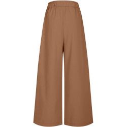 HXRYPG Musselin Hose Damen Baggy Sommerhose Leicht Stoffhose Elegant Schlupfhose Freizeithose Teenager Mädchen Leinenhose