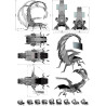 YGWXYYZJ Gaming Stuhl Atmungsaktiver Bürostuhl Ergonomischer PC Stuhl Computerstuhl Mit Skorpionförmigem Design Dekorativen