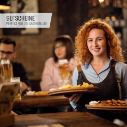 40 schöne Gutscheine zum selber Ausfüllen für die Gastronomie | Geschenkgutscheine Dinner Blanko Restaurant Gutscheinkarten zum