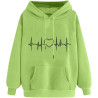Hoodie Damen Elegant Sweatshirt mit Kapuze Fashion Motiv Kapuzenpullover Sport Pullover Frauen Langarm Oberteile Winter Kleidung