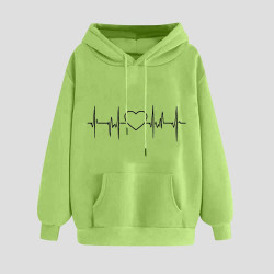 Hoodie Damen Elegant Sweatshirt mit Kapuze Fashion Motiv Kapuzenpullover Sport Pullover Frauen Langarm Oberteile Winter Kleidung