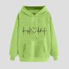 Hoodie Damen Elegant Sweatshirt mit Kapuze Fashion Motiv Kapuzenpullover Sport Pullover Frauen Langarm Oberteile Winter Kleidung