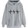 Hoodie Damen Elegant Sweatshirt mit Kapuze Fashion Motiv Kapuzenpullover Sport Pullover Frauen Langarm Oberteile Winter Kleidung