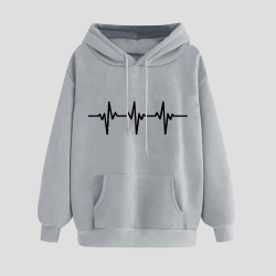 Hoodie Damen Elegant Sweatshirt mit Kapuze Fashion Motiv Kapuzenpullover Sport Pullover Frauen Langarm Oberteile Winter Kleidung