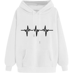 Hoodie Damen Elegant Sweatshirt mit Kapuze Fashion Motiv Kapuzenpullover Sport Pullover Frauen Langarm Oberteile Winter Kleidung