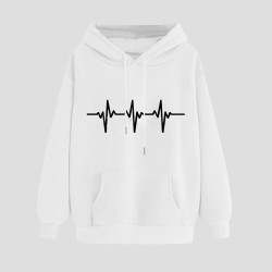 Hoodie Damen Elegant Sweatshirt mit Kapuze Fashion Motiv Kapuzenpullover Sport Pullover Frauen Langarm Oberteile Winter Kleidung