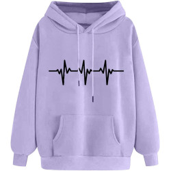 Hoodie Damen Elegant Sweatshirt mit Kapuze Fashion Motiv Kapuzenpullover Sport Pullover Frauen Langarm Oberteile Winter Kleidung