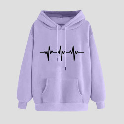 Hoodie Damen Elegant Sweatshirt mit Kapuze Fashion Motiv Kapuzenpullover Sport Pullover Frauen Langarm Oberteile Winter Kleidung