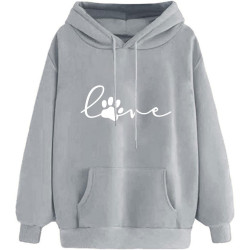 Hoodie Damen Elegant Sweatshirt mit Kapuze Fashion Motiv Kapuzenpullover Sport Pullover Frauen Langarm Oberteile Winter Kleidung