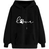 Hoodie Damen Elegant Sweatshirt mit Kapuze Fashion Motiv Kapuzenpullover Sport Pullover Frauen Langarm Oberteile Winter Kleidung
