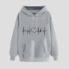 Hoodie Damen Elegant Sweatshirt mit Kapuze Fashion Motiv Kapuzenpullover Sport Pullover Frauen Langarm Oberteile Winter Kleidung