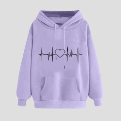Hoodie Damen Elegant Sweatshirt mit Kapuze Fashion Motiv Kapuzenpullover Sport Pullover Frauen Langarm Oberteile Winter Kleidung