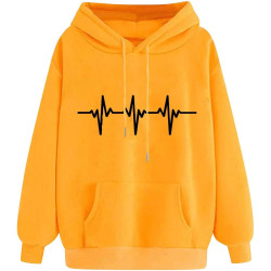 Hoodie Damen Elegant Sweatshirt mit Kapuze Fashion Motiv Kapuzenpullover Sport Pullover Frauen Langarm Oberteile Winter Kleidung