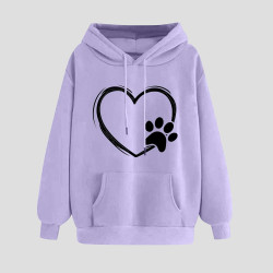 Hoodie Damen Elegant Sweatshirt mit Kapuze Fashion Motiv Kapuzenpullover Sport Pullover Frauen Langarm Oberteile Winter Kleidung