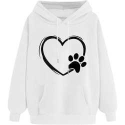 Hoodie Damen Elegant Sweatshirt mit Kapuze Fashion Motiv Kapuzenpullover Sport Pullover Frauen Langarm Oberteile Winter Kleidung