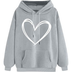 Hoodie Damen Elegant Sweatshirt mit Kapuze Fashion Motiv Kapuzenpullover Sport Pullover Frauen Langarm Oberteile Winter Kleidung