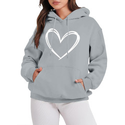 Hoodie Damen Elegant Sweatshirt mit Kapuze Fashion Motiv Kapuzenpullover Sport Pullover Frauen Langarm Oberteile Winter Kleidung