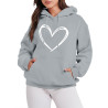 Hoodie Damen Elegant Sweatshirt mit Kapuze Fashion Motiv Kapuzenpullover Sport Pullover Frauen Langarm Oberteile Winter Kleidung