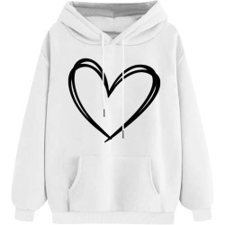 Hoodie Damen Elegant Sweatshirt mit Kapuze Fashion Motiv Kapuzenpullover Sport Pullover Frauen Langarm Oberteile Winter Kleidung