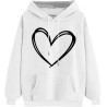 Hoodie Damen Elegant Sweatshirt mit Kapuze Fashion Motiv Kapuzenpullover Sport Pullover Frauen Langarm Oberteile Winter Kleidung