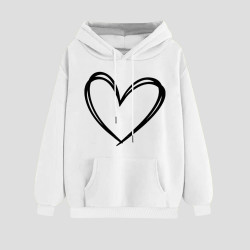 Hoodie Damen Elegant Sweatshirt mit Kapuze Fashion Motiv Kapuzenpullover Sport Pullover Frauen Langarm Oberteile Winter Kleidung