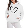 Hoodie Damen Elegant Sweatshirt mit Kapuze Fashion Motiv Kapuzenpullover Sport Pullover Frauen Langarm Oberteile Winter Kleidung