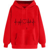 Hoodie Damen Elegant Sweatshirt mit Kapuze Fashion Motiv Kapuzenpullover Sport Pullover Frauen Langarm Oberteile Winter Kleidung