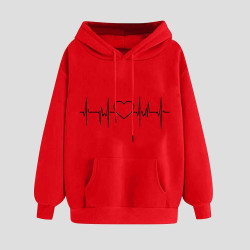 Hoodie Damen Elegant Sweatshirt mit Kapuze Fashion Motiv Kapuzenpullover Sport Pullover Frauen Langarm Oberteile Winter Kleidung