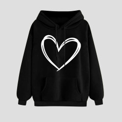 Hoodie Damen Elegant Sweatshirt mit Kapuze Fashion Motiv Kapuzenpullover Sport Pullover Frauen Langarm Oberteile Winter Kleidung