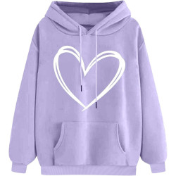 Hoodie Damen Elegant Sweatshirt mit Kapuze Fashion Motiv Kapuzenpullover Sport Pullover Frauen Langarm Oberteile Winter Kleidung