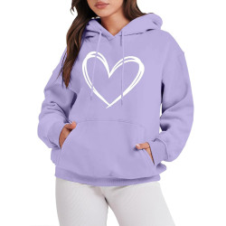 Hoodie Damen Elegant Sweatshirt mit Kapuze Fashion Motiv Kapuzenpullover Sport Pullover Frauen Langarm Oberteile Winter Kleidung