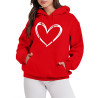 Hoodie Damen Elegant Sweatshirt mit Kapuze Fashion Motiv Kapuzenpullover Sport Pullover Frauen Langarm Oberteile Winter Kleidung