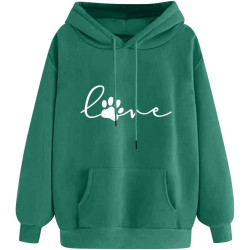 Hoodie Damen Elegant Sweatshirt mit Kapuze Fashion Motiv Kapuzenpullover Sport Pullover Frauen Langarm Oberteile Winter Kleidung