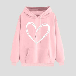 Hoodie Damen Elegant Sweatshirt mit Kapuze Fashion Motiv Kapuzenpullover Sport Pullover Frauen Langarm Oberteile Winter Kleidung
