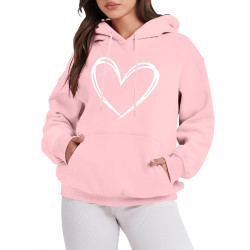 Hoodie Damen Elegant Sweatshirt mit Kapuze Fashion Motiv Kapuzenpullover Sport Pullover Frauen Langarm Oberteile Winter Kleidung