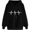 Hoodie Damen Elegant Sweatshirt mit Kapuze Fashion Motiv Kapuzenpullover Sport Pullover Frauen Langarm Oberteile Winter Kleidung