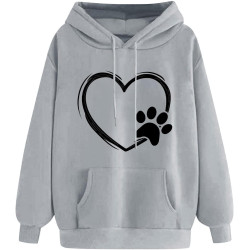 Hoodie Damen Elegant Sweatshirt mit Kapuze Fashion Motiv Kapuzenpullover Sport Pullover Frauen Langarm Oberteile Winter Kleidung