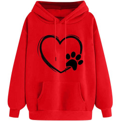 Hoodie Damen Elegant Sweatshirt mit Kapuze Fashion Motiv Kapuzenpullover Sport Pullover Frauen Langarm Oberteile Winter Kleidung