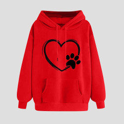 Hoodie Damen Elegant Sweatshirt mit Kapuze Fashion Motiv Kapuzenpullover Sport Pullover Frauen Langarm Oberteile Winter Kleidung