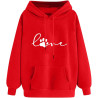 Hoodie Damen Elegant Sweatshirt mit Kapuze Fashion Motiv Kapuzenpullover Sport Pullover Frauen Langarm Oberteile Winter Kleidung