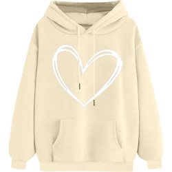 Hoodie Damen Elegant Sweatshirt mit Kapuze Fashion Motiv Kapuzenpullover Sport Pullover Frauen Langarm Oberteile Winter Kleidung