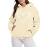Hoodie Damen Elegant Sweatshirt mit Kapuze Fashion Motiv Kapuzenpullover Sport Pullover Frauen Langarm Oberteile Winter Kleidung