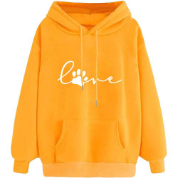 Hoodie Damen Elegant Sweatshirt mit Kapuze Fashion Motiv Kapuzenpullover Sport Pullover Frauen Langarm Oberteile Winter Kleidung
