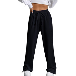 Damen Jogginghose Baggy Hosen Fashion Trainingshose mit Kordelzug Sporthose Lang Stoffhose Casual Teenager Mädchen Baumwolle
