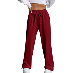 Damen Jogginghose Baggy Hosen Fashion Trainingshose mit Kordelzug Sporthose Lang Stoffhose Casual Teenager Mädchen Baumwolle