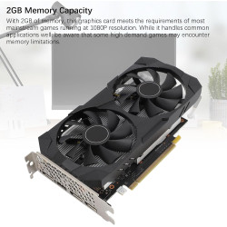 ASHATA 950 2 GB DDR5 128 Bit Grafikkarte, PCI Express 3.0 16X Gaming Grafikkarte, NVIDIA GeForce GTX 950, 1200 MHz, 6600 MHz,