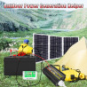 10000-W-Off-Grid-Solarstrom-Kit mit reinem Sinus-Wechselrichter und 50-A-PWM-Controller for Wohnmobile, Boote und