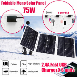 10000-W-Off-Grid-Solarstrom-Kit mit reinem Sinus-Wechselrichter und 50-A-PWM-Controller for Wohnmobile, Boote und