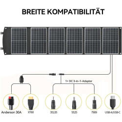 100W Foldable Solar Panel, Kompatibilität: DJI Power Adaptermodul für Solarpanel (MPPT), Power 1000, Power 500 AI Affiliate